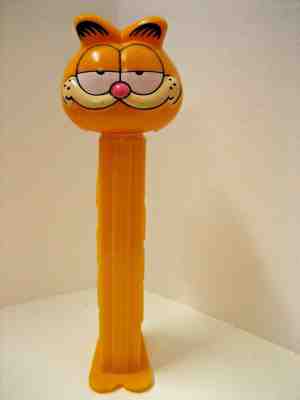 1978, 1981 Garfield The Cat Pez Dispenser, China 4.9, Feet w/Orange Base  4-1/8"
