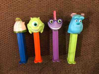 4 Disney Pixar Monsters Inc University Pez Dispensers Sully Mike Randall Squishy