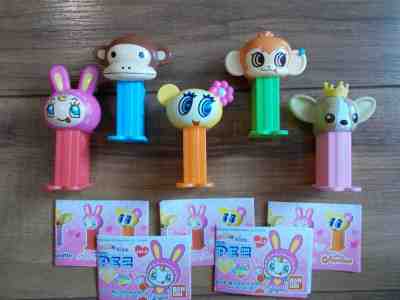 PEZ ~ Junior City 2 ~ Japanese Mini PEZ Dispensers ~ Set of 5 ~ w/Inserts ~ RARE