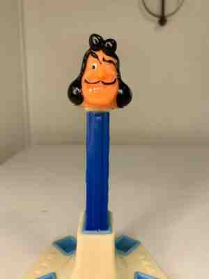 Vintage Soft Head Captain Hook Pez Dispenser No Feet Blue Stem