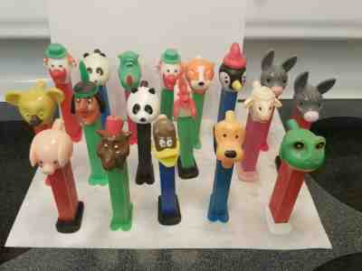 Large lot of Pez whistle MMM many vintage Camel Pig Dog  Duck lamb frog