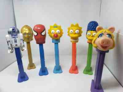 Vintage pez dispensers lot Simpson's Star Wars Spiderman Piggy 13