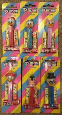 Vintage Ducktales PEZ Dispenser Lot Mint on Non-USA Card - Scrooge, Webby, more!