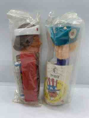 Pez CELLOS Wounded Soldier And Captain NO RIPS no Feet Vintage