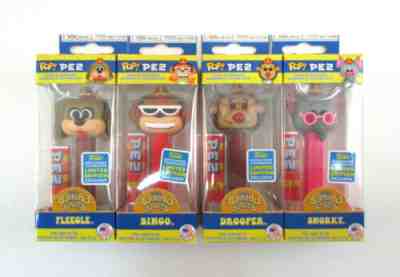 Funko Pop Pez BANANA SPLITS Lot Of 4 MIB 2019 SDCC Drooper Snorky Fleegle Bingo