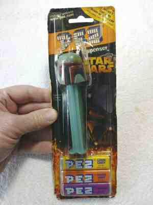 Star Wars Pez Dispenser Boba Fett 2005 SECRET CODES C PICS NIB