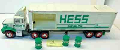 1987 Amerada HESS TOY TRUCK BANK USED WITH BOX #1 lights work Free Shipp