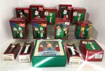 Lot Of 14 PEZ Christmas Ornaments- Carlton, Hallmark, Acornia In Boxes Fast Ship