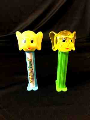 Pez Zinnafant Elephant & Colored Crystal Kooky Zoo Elephant From 1999 