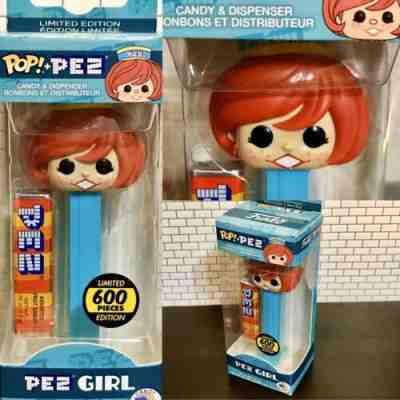 *RARE* LE600 RED HAIRED POP PEZ GIRL PEZ DISPENSER - NEW IN BOX - EXCELLENT