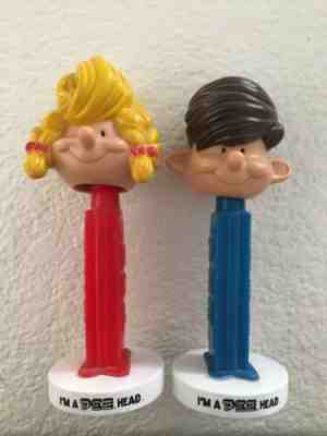 Funko PEZ Wacky Wobbler Bobble Heads Boy and Girl Pop Culture Bobblehead 1999