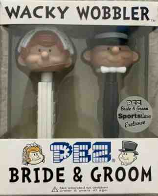 RARE 2003 WACKY WOBBLER PEZ BRIDE & GROOM - LIMITED EDITION - NEW IN BOX