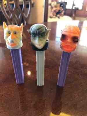 Pez MONSTER Vampire SOFT Head 1970's USA Stem Hong Kong Head LOT