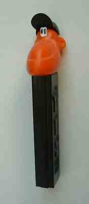 VINTAGE PEZ NO FEET MIMIC THE MONKEY ORANGE HEAD BLACK HAT AND BASE NEAR MINT