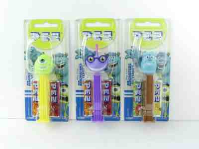 Lot of 3 Monsters U Pez Dispensers. Mike, Randall, Sulley. Brand New Sealed.