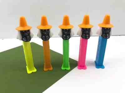 Pez Voodoo Mama Misfit Witch Black Face White Hair Neon 5 Vintage Dispenser