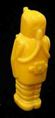 1955 Vintage Yellow PEZ Dispenser Space Trooper Full Robot Body. RARE!!!