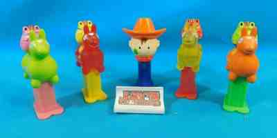 Lot of 5 Rody Meets Frogstyle Mini PEZ Candy Dispensers Series #020 Complete Set