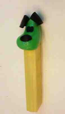 PEZ NO FEET YAPPY DOG LIME GREEN HEAD WITH YELLOW BASE BEAUTIFUL SHAPE