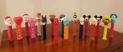 PEZ dispenser lot of 17 - w/ classic Elephant / Dr. Skull / Wacky Wobbler + more