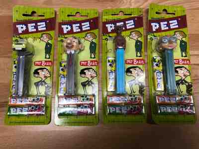 Set of 4 PEZ Dispensers: Mr. Bean (European packages / SEALED)