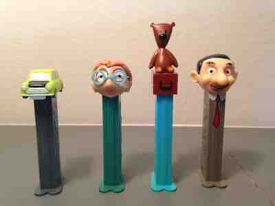 PEZ complete set MR BEAN MINT Mr. Bean 4 piece PEZ collection 