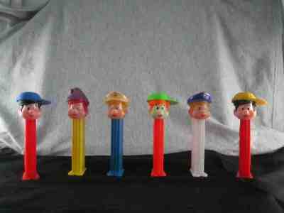 PEZ - PEZ PALS -  LOT OF 6 - ARAL ALPINE SHELL SHELL(GLOW) PILOT(2 VERISIONS)  