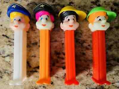 1998 Retired Non-U.S. Pilot & Shell Gas Attendant PEZ Pals Dispenser Set - Loose