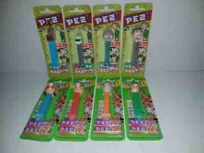 Vintage Pez 4 Asterix & 4 Mr. Bean, all on Euro Cards