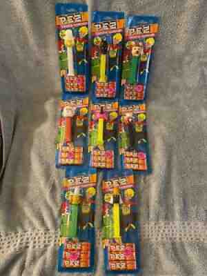 PEZ MISFIT LOT OF 8 ELEPHANT, SANTA, SKULL, WITCH, ETC. NEW ON CARDS