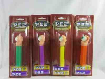 PEZ 4 Psychedelic White Hand Green Eye Multi Stem Colors Ver B No Feet Hungary