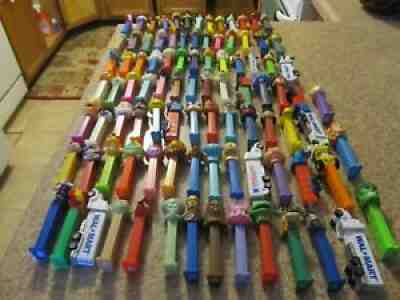 HUGE Lot of 94 Vintage PEZ Dispensers - MISS PIGGY, WALMART TRUCKS, KERMIT MORE