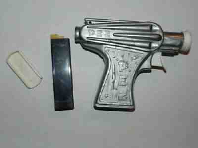 Vintage Silver/White Trim 1950s PEZ SPACE RAY GUN DISPENSER