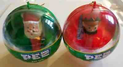 Details about   Lot of 2 PEZ Mini Christmas Ball Ornaments SANTA ELF New & Sealed 