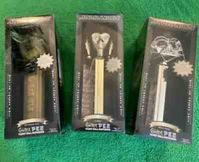 Giant PEZ Dispenser Star Wars Limited Edition Chrome Darth Vadar, C-3PO and Yoda