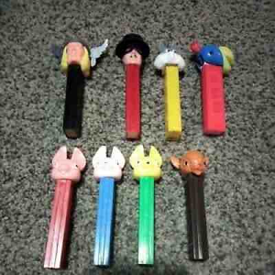 Collection Of Eight No Feet Vintage Pez Dispensers Thor Zorro Bugs Bunny More