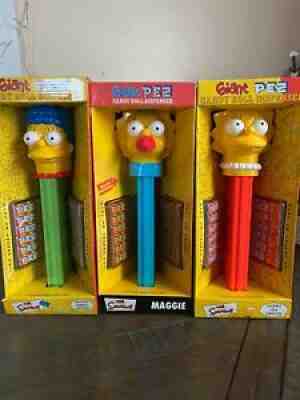 GIANT SIMPSONS PEZ DISPENSER Collectibles (set of 3) over 12 inches tall each