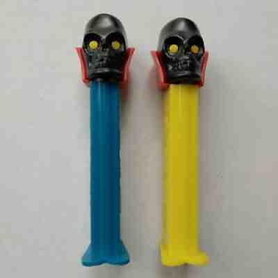 LOT OF 2 PEZ MISFIT HALLOWEEN SKULL 4.9 SLOVENIA BLACK RARE HTF