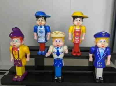 Pez Pal Lot Of 5- Shell Boy, Aral Boy, Alpine Boy, Mariner, Pilot Boy