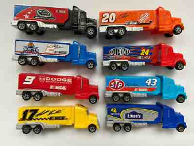 NASCAR PEZ Semi Trucks Haulers Retired Dispensers Petty Gordon Stewart Lot of 8