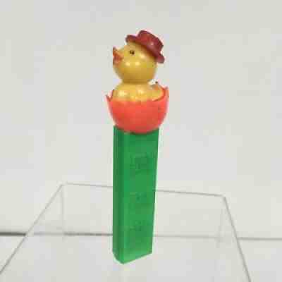 Vintage PEZ Dispenser Chick in Orange Egg Red Hat Footless Damaged