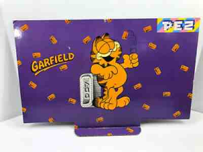 1978 GARFIELD Pez Dispenser Store Display Sign Jim Davis Advertisement Vintage