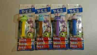 PEZ Monsters University Complete Set of 4 MOC rare retired!