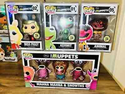 Funko Muppets Pop Metallic Kermit animal miss piggy 3 pack Mahna SDDC 480 Rare