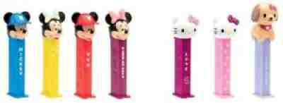 NEW 2022 DISNEY MICKEY MOUSE PEZ SET OF 4 - AND - HELLO KITTY DOG SET OF 3 - NEW