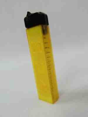 Vintage PEZ Regular Golden Glow, Transparent Yellow, Black Cap, Germany US Zone