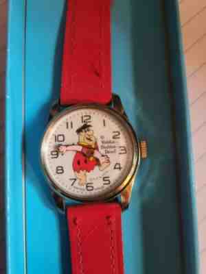 Vintage Fred Flintstone Watch Yabba Dabba Doo 1972 in box.