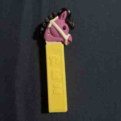 Ultra Rare, Vintage Pony Go Round Pez US Patent Purple Head Yellow Stem