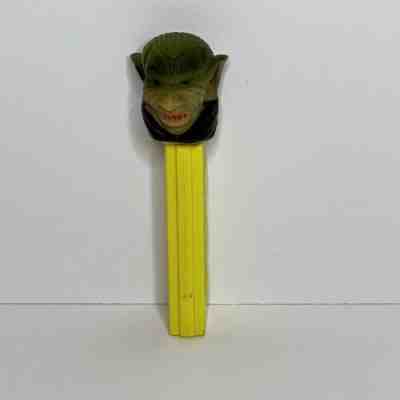 Vintage Pez Dispenser Vampire Vamp Monster Soft Rubber Head No Feet Yellow Base