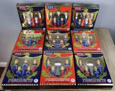 Complete Set 1-9 Sealed Pez Educational Series Presidents of the United States